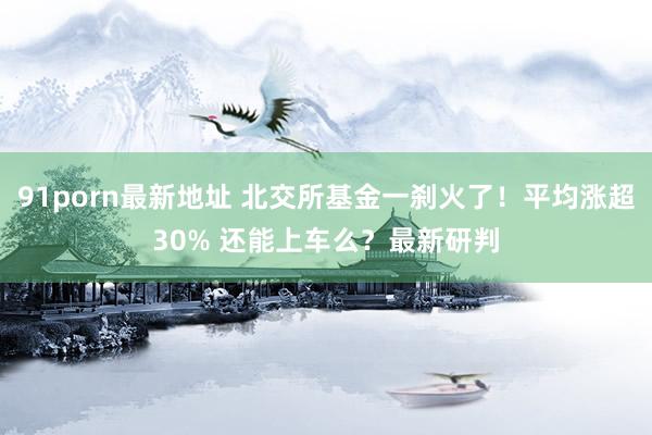 91porn最新地址 北交所基金一刹火了！平均涨超30% 还能上车么？最新研判